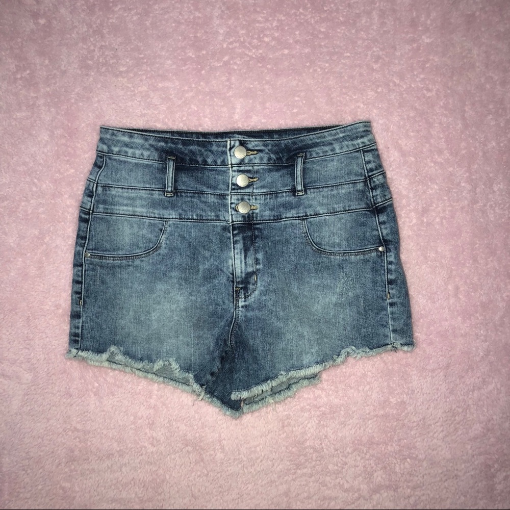 3 Refugee High Waisted Shorts (Size 10)